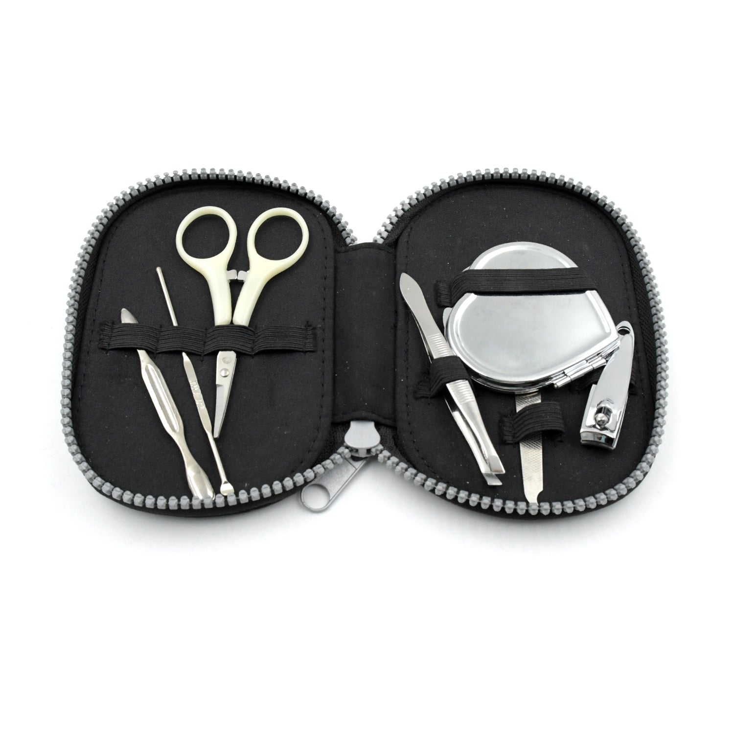 0206 7pc Nail Clipper Kit, Fingernail Clipper, Manicure Set, Stainless Steel Nail Cutter Set ,Manicure Toe Nail Clippers Care Tools with Lightweight and Beautiful Travel Case & Mirror (7Pc Set) 0206 7pc Nail Clipper Kit, Fingernail Clipper, Manicure Set, Stainless Steel Nail Cutter Set ,Manicure Toe Nail Clippers Care Tools with Lightweight and Beautiful Travel Case & Mirror (7Pc Set)